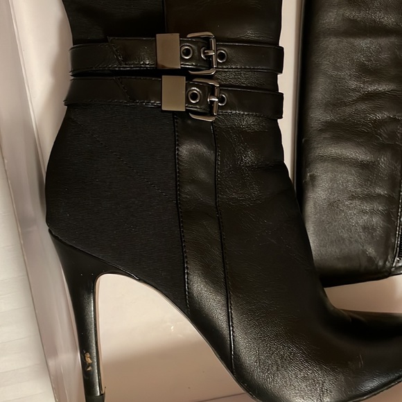 WHBM ADELAIDE Black high heel pointy toe boots - Picture 8 of 8